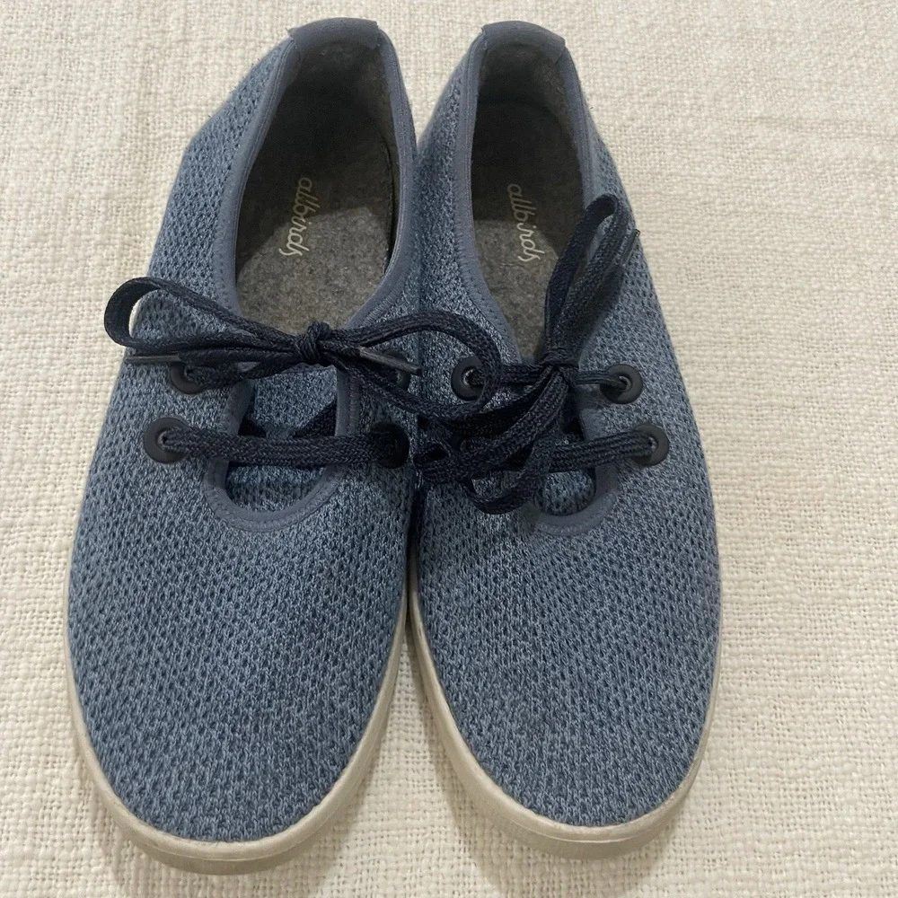 Allbirds Navy Blue Mesh Lace‎ Up Comfort Activewear Casual Shoes TS/W8 Size 8